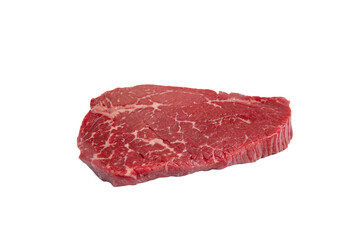 Generic Sirloin meat uncooked in white background