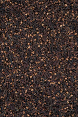 raw clove top view floor