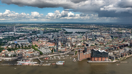 Fototapeta na wymiar Hamburg City Skyline
