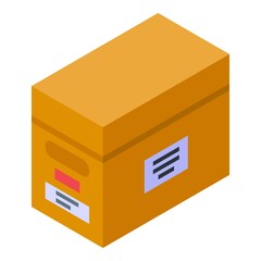 Archive box storage document icon. Isometric of archive box storage document vector icon for web design isolated on white background
