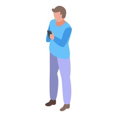 Smartphone habit icon. Isometric of smartphone habit vector icon for web design isolated on white background