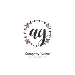 A G AG Initial handwriting and signature logo design with circle. Beautiful design handwritten logo for fashion, team, wedding, luxury logo.