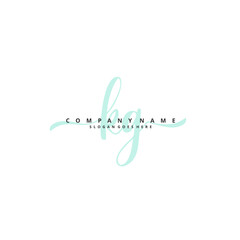 Obraz premium K G KG Initial handwriting and signature logo design with circle. Beautiful design handwritten logo for fashion, team, wedding, luxury logo.