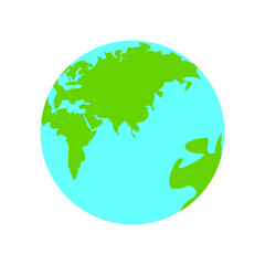 Whole Continents Map Earth Globe Illustration Vector