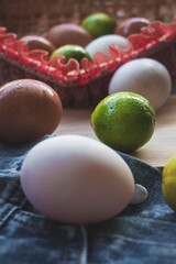 white egg and yellow egg lemon
