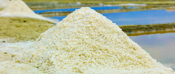 close up on salt pan agriculture