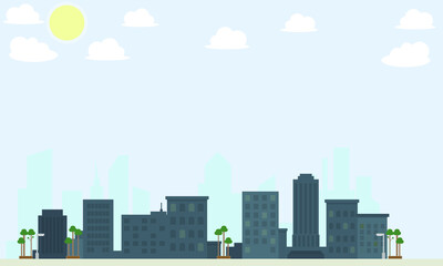 Fototapeta premium Vector Illustration of a City