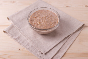 morning natural oat granola cooked porridge