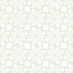 Floral seamless olive green pattern. On white background - 369425194