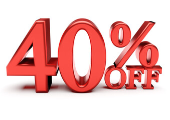 40 percent off discount sale
