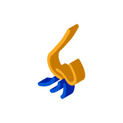 nose inhale icon vector. isometric nose inhale sign. color isolated symbol illustration