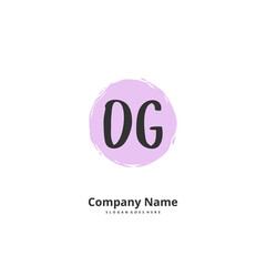 O G OG Initial handwriting and signature logo design with circle. Beautiful design handwritten logo for fashion, team, wedding, luxury logo.