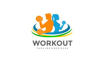 Fun Workout Club - Colorful Fitness Logo