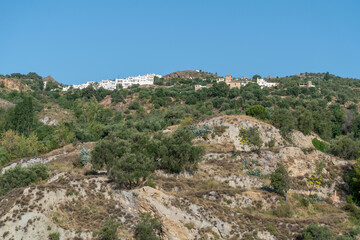 Village on the mountainside