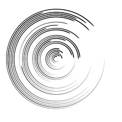 Lines in Circle Form . Spiral Vector Illustration .Technology round. Wave Logo . Design element . Abstract Geometric shape .