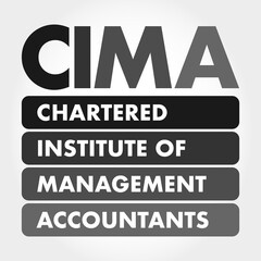 CIMA - Chartered Institute of Management Accountants acronym, business concept background