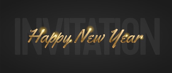 Fototapeta na wymiar Happy New Year 2021 and Merry Christmas. Vector illustration with gold lettering for flyer, banner and invitation card.