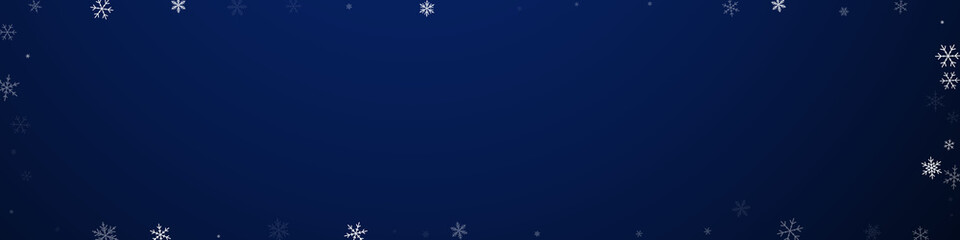 Obraz na płótnie Canvas Sparse snowfall Christmas background. Subtle flyin