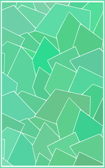 Abstract pattern with green tiles