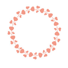 Hand drawn floral boho styl wreath for wedding, invitation card design. Isolated on white. Vector illustration.