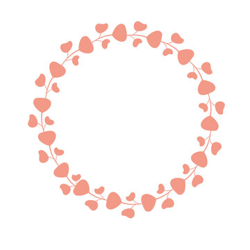 Fototapeta Hand drawn floral boho styl wreath for wedding, invitation card design. Isolated on white. Vector illustration.