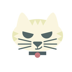Creepy Cat Emoji Vector Design