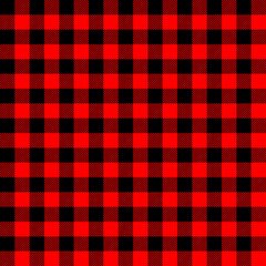 Tartan plaid. Scottish pattern in black and red cage. Scottish cage. Traditional Scottish checkered background. Seamless fabric texture. Vector illustration