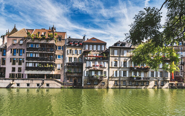 Metz, view on the riverside with beautiful old buildings © Pierre vincent