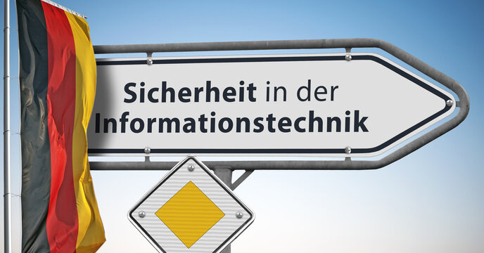Wegweiser, Sicherheit in der Informationstechnik, (Symbolbild)