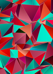 Abstract Low-Poly background. triangulated texture. Design 3d. Polygonal geometrical pattern. Triangular modern style