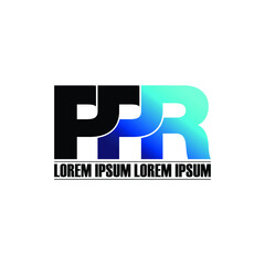 Letter PPR simple logo design vector