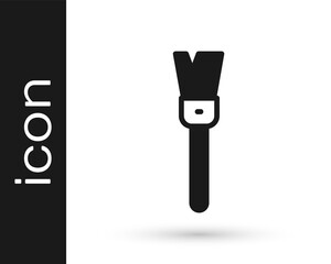 Black Paint brush icon isolated on white background. For the artist or for archaeologists and cleaning during excavations. Vector.