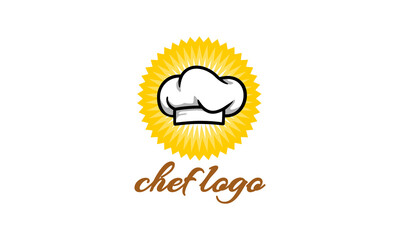 Chef hat logo - badge vector