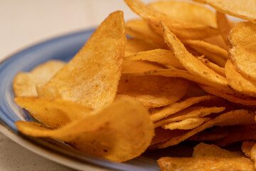 アップで撮ったポテトチップス