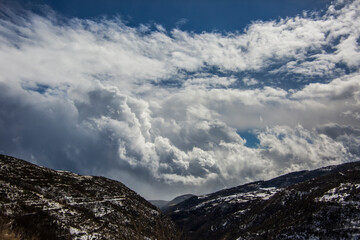 Winter in La Cerdanya, Pyrenees, Spain