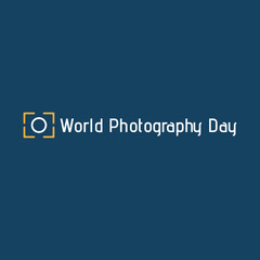 Vector illustration on the theme of World Photography Day on August 19. Decorated Photography icon.