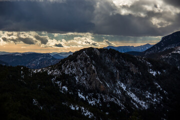 Winter in La Cerdanya, Pyrenees, Spain