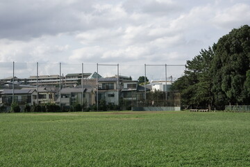 Fototapeta premium Local baseball field with nobody