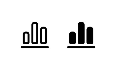 Graph icon. With outline and glyph style