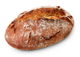 Fresh homemade bread isolated on white