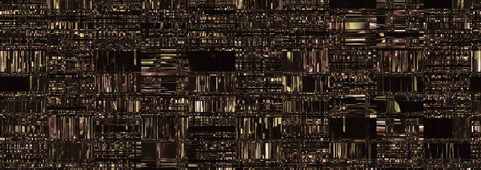 Glitch background. Error signal, technical problem. Graphic design. 3D rendering. Widescreen