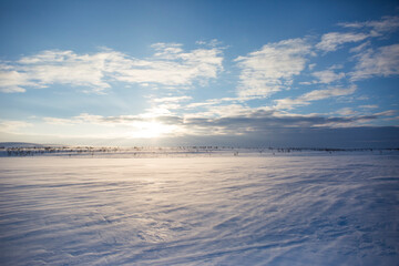 Wind clouds in Nuorgam, Lapland, Finland