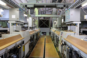 A well equipped japanese green tea processing factory at Shizuoka, Japan. From steaming, rolling to drying process.