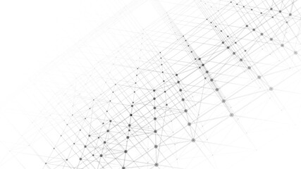 Modern background with connecting dots and lines. Network connection structure. Geometric vector illustration.