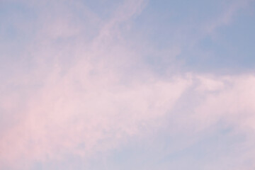pastel blue and pink evening sky