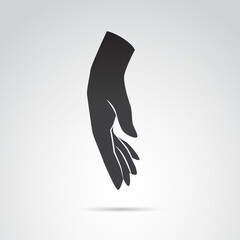Hand vector icon.
