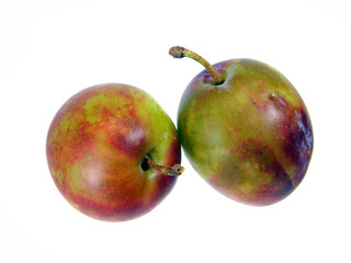 ripe plum isolated on white background