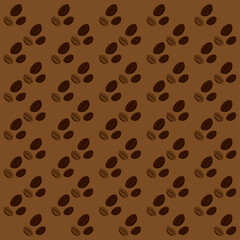 Coffee bean seamless pattern background.Colorful wallpaper vector illustration and good for printing