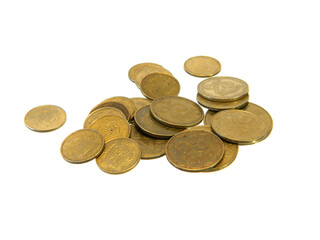 iron money isolated on white background