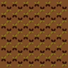 Coffee bean seamless pattern background.Colorful wallpaper vector illustration and good for printing